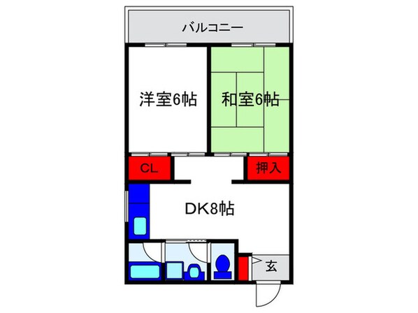 サンライフ本町の物件間取画像